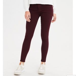 Wine Colored AE Jeggings